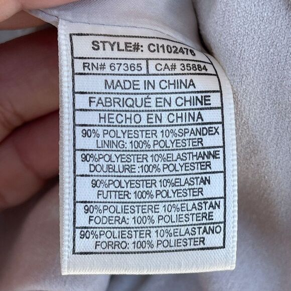 Cupcakes And Cashmere Faux Suede Manele Moto Biker Jacket Size Small - Picture 10 of 12